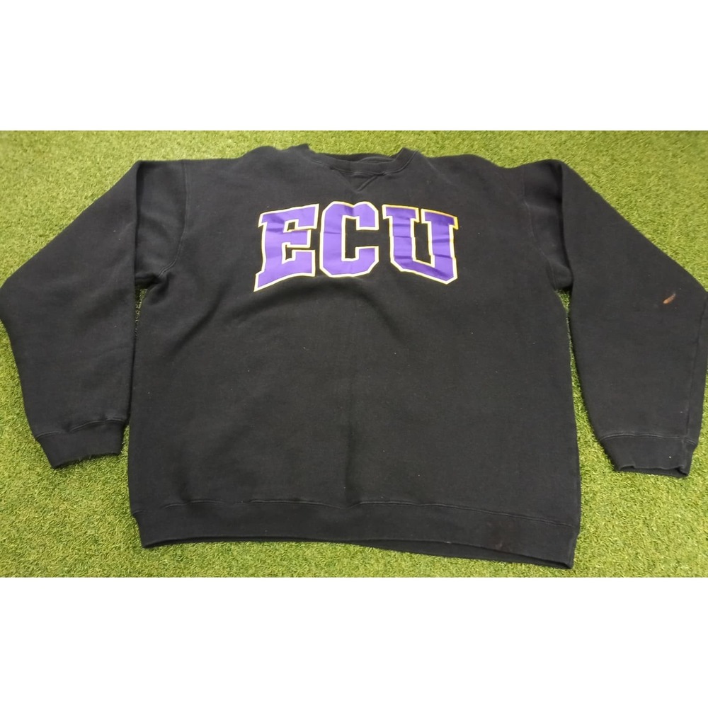 Vintage East Carolina Pirates Football Sweatshirt Mens 3XL Black J.‎ America